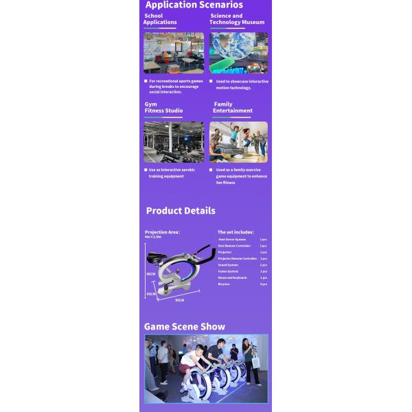 Costume Changes Bicycle Simulator Projection Outdoor Stationary Bike Simulator