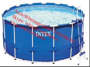 intex metal round shape above groun frame pool frame pool Commercial Inflatable Frame Pool