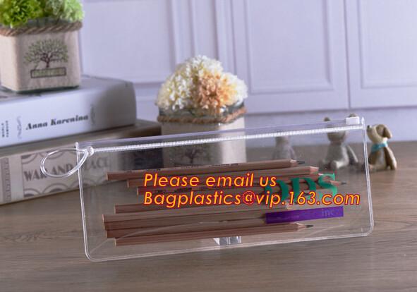 Quality document pouch clear pvc file holder zipper lock file bag OEM, Colorful Printing PVC Document File Bag With Zipper for sale