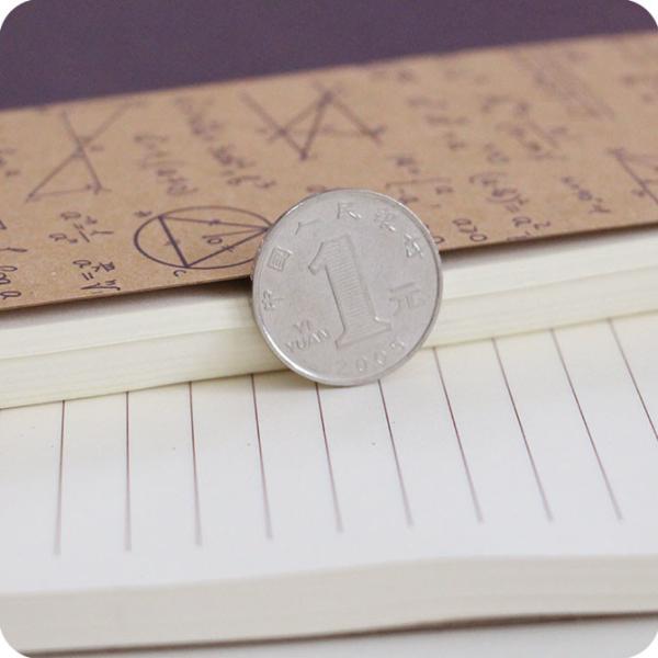 16K Cute Spiral Bound Notebook Kraft Paper Brown Cover Lined Inner Printing