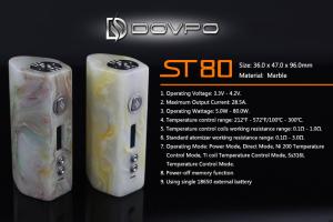 Wholesale Innovation Marble box mod ST80W Dovpo e cig new design fit for 1pc 18650 battery and with temp control function from china suppliers
