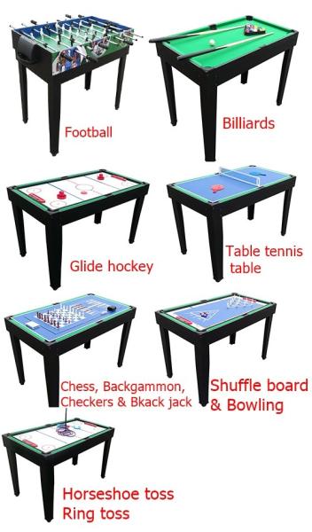 Quality 12 In 1 Multi Purpose Game Table Multicolor Design Table Tennis Pool Table for sale