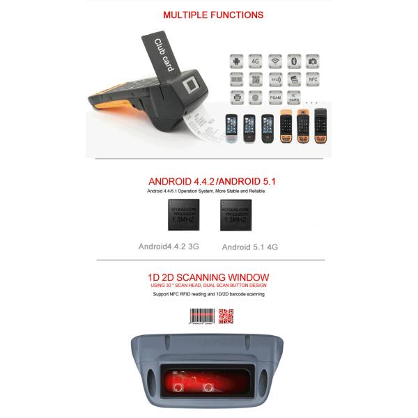 Gps Gsm Handheld PDA Devices With 2D Portable Data Terminal Barcode Scanner