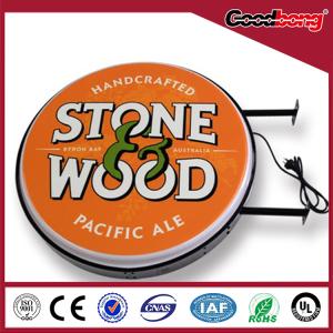 Newest Design Round Light Box Acrylic Signage Double Sided