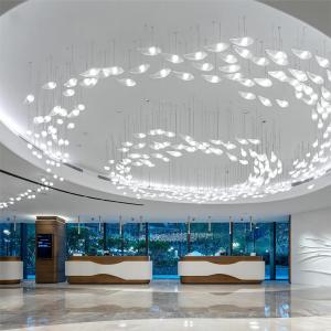China Customized Ocean Theme Fish Lamp Ceiling Chandelier Art Galleries Assembly Hall on sale