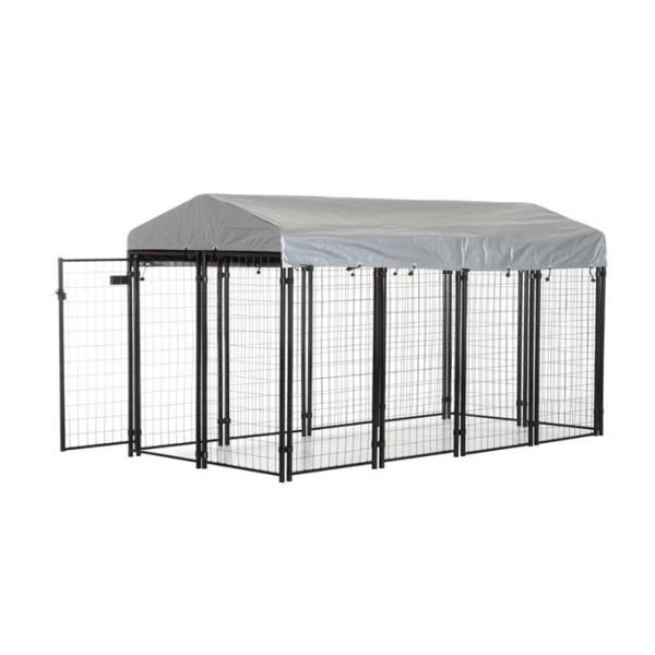 Galvanized Double Dog Kennel Panels , Dog Run Panels Outdoor Large Size