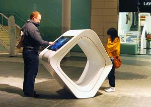 Full HD Interactive Touch Screen Kiosk / Multi Touch Screen Kiosk For Wayfinding