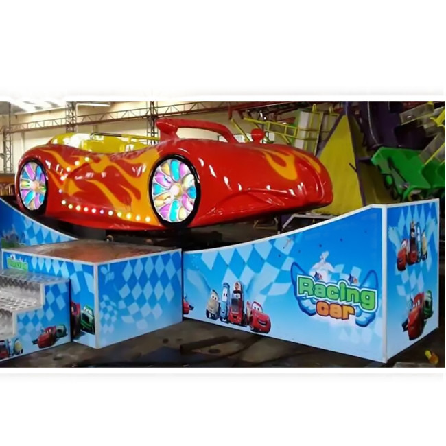 Red color good fiberglass quality flying car for family fun amusement park equipments
