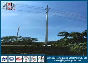 China Philippines Direct Burial Steel Tubular Pole with Flange connection on sale