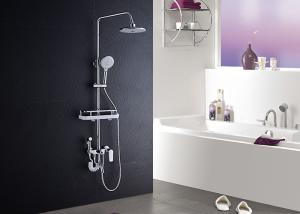 Wholesale ROVATE Single Handle Bathroom Shower Set High Strength With Shampoo Shelf from china suppliers