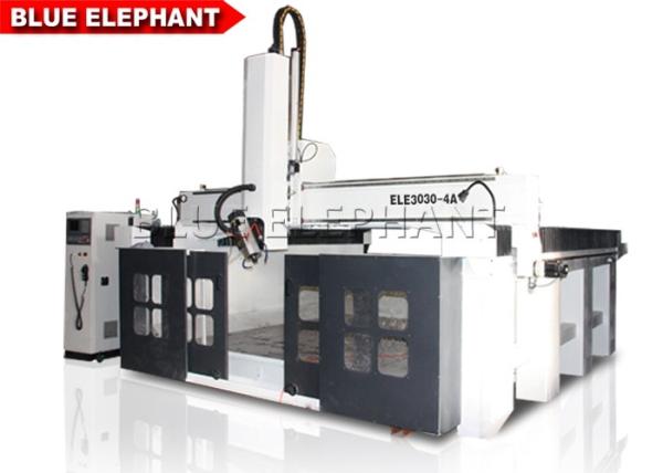 Quality Styrofoam 5 Axis CNC Router Machine For Wood Engraving Four - Row Imported Ball Bearing for sale