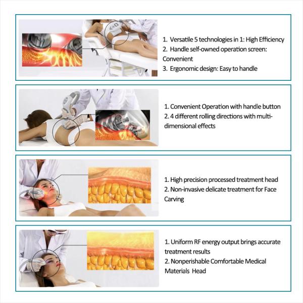 LCD Vela Shape Vacuum Slimming Machine Body And Face Treatment