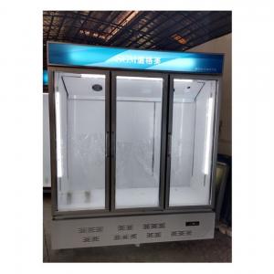 China Beverage Upright Glass Door Refrigerator Fridge Freezer Display Adjustable Shelves on sale
