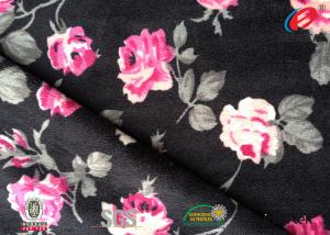 China Printed Flower Patterned Velvet Upholstery Fabric For Bedding Article Solid Technics on sale