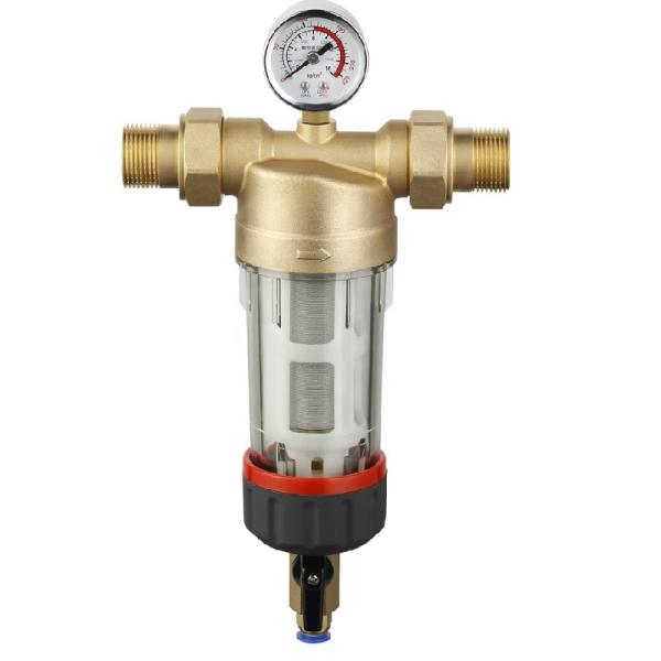 With Ppr Union Brass Color Remove Rust Water Purifier Pre-Filter Backwash Universal Installation Prefilter