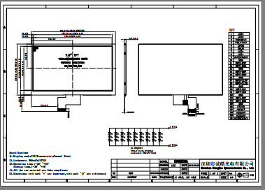 Bright1024*600 500cd m2 Industrial LCD Display 4 lane MIPI Interface