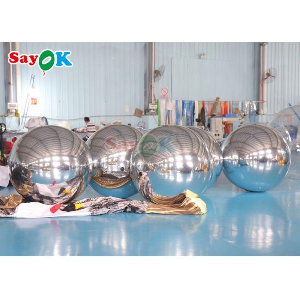 Disco Shinny Inflatable Mirror Ball Large Event Decoration PVC Floating Sphere Mirror Balloon