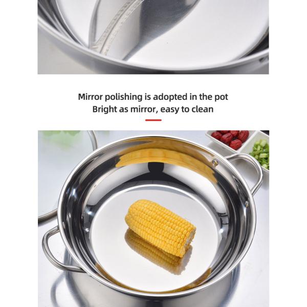 High Quality Induction Cooking Pot 304 Stainless Steel Hot Pot Kitchen Soup Pots With Glass Lid
