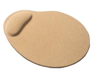 China Eco Wrist Support Cork Board Mouse Pad 5000pcs 24.5x20cm Oval on sale