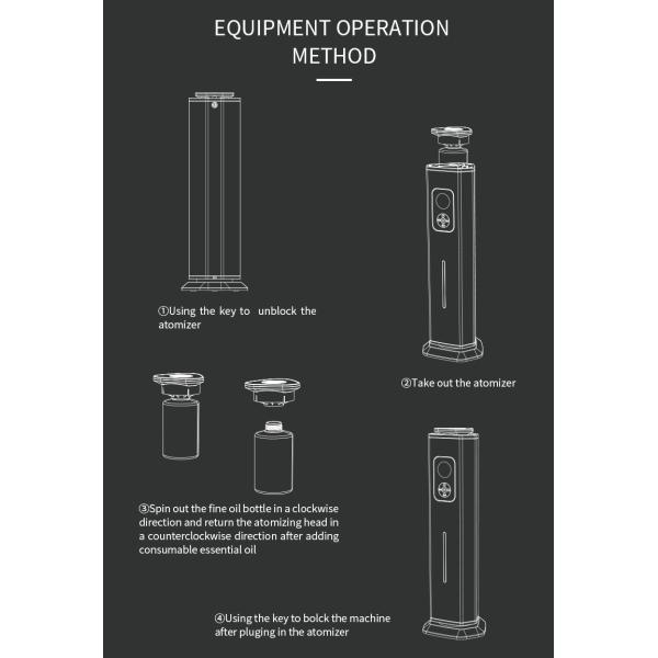 1000ml Oil Bottle Large Area Scent Diffuser , Scent Fragrance Machine For Office Room