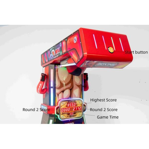 Arcade Game Metal Cabinet One Punch Electronic Boxing Machine With Ticket Reward