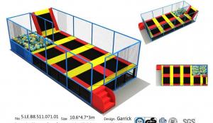 Wholesale China Sports Trampoline Park 49M2 Small Size Indoor Trampoline Colorful Bounce for Kids and Adults from china suppliers