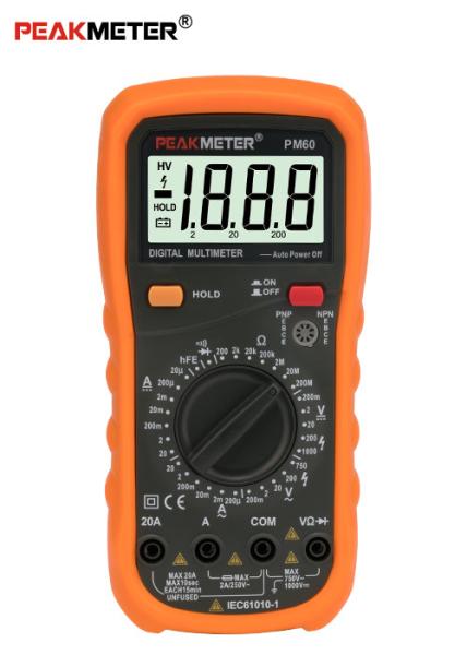 Quality Auto Power Off Handheld Digital Multimeter , Diode Automatic Tester With Continiuty for sale