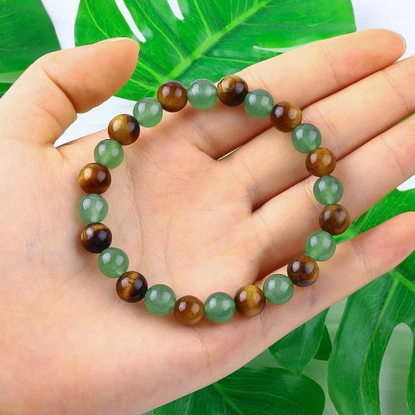 Handmade Elastic Women'S Healing Stone Crystal Bracelets For Positive Energy