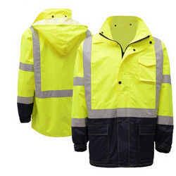 Wholesale Polyester Raincoat High Visibility Rainwear Waterproof Yellow Rainsuit from china suppliers