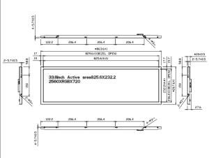 China Outdoor Application 33.8 Inch QHD LCD Panel RV338FBM-N00 with 700 cd/m2 Luminance on sale