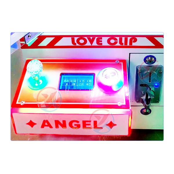 Red Coin-Operated LED Desktop Hardware Claw Arcade Machine