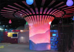China Indoor Cylinder HD IP45 P2.5mm Flexible Led Video Screen For Exhibition Hall on sale