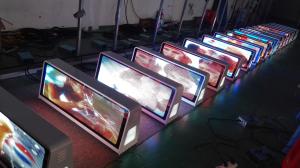 China Double Sided P5 Taxi Top LED Screen , LED Taxi Top Advertising With 3G / 4G / USB / WIFI on sale
