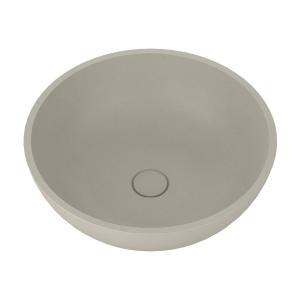 Wholesale Elegant Round Art Concrete Wash Basin No Overflow Cold Concretre Grey from china suppliers