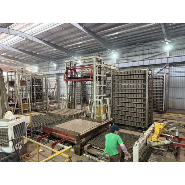 tunnel dryer drying system in full automatic red clay bricks blocks making project