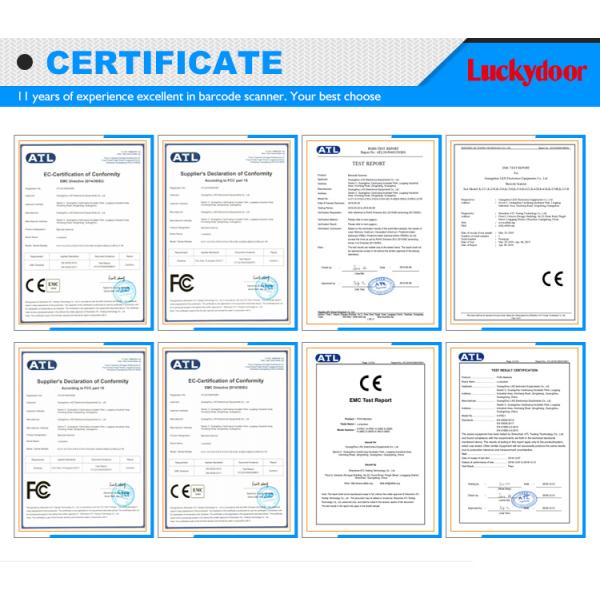 Fast Scanning Drop Resistance 1D Handheld Rs232 Usb Com Ps2 Wired Laser bar Code Reader Barcode Scanner with Stand