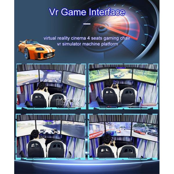 3 Screen Racing Car 9D VR Simulator 360 Vr Racing Game Machine
