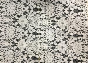 Wholesale White Swiss Cotton Embroidery Lace Fabric , Cotton Lace Trim For Party from china suppliers