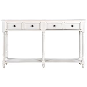 42lbs console Home Office Computer Table With Two Storage Drawers And Bottom Shelf