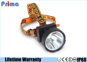 China Waterproof IP68 Rechargeable LED Miner Headlamp , 8W Coal Miners Headlamp on sale