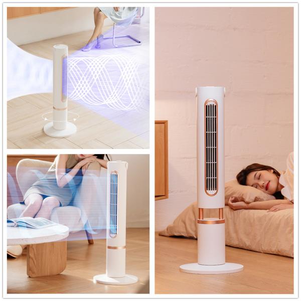 Quality Rechargeable Tower Oscillating Fan Powerful 10000mAh Remote Control Fan for sale