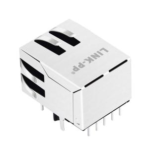 L836-121T-KD 2.5G Base-T Tab Down Low Profile RJ45 Magjack Female Connector With Gy/G Led