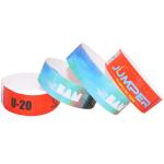 Bar Coding Paper Event Wristbands Customized Color Tear Resistant