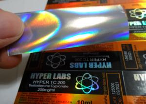 China Glass Vial 3D Hologram Sticker Label Applied Anabolic vial 3ml 10ml 20ml Bottle on sale