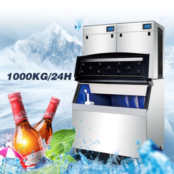 Quality 1000 KG Dice Shape Ice Cube Machine Automatic Air Cooled Ice Cube Machine for sale