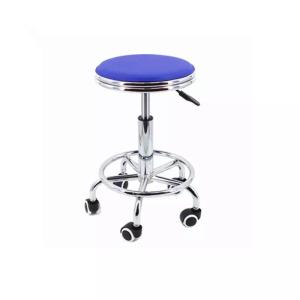 China Movable Computer Lab Stools Durable Pu Rolling Lab Stool Chair 5 Wheels on sale