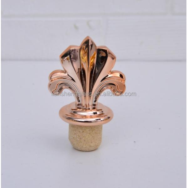 Flower Shape Cork Bottle Stopper For Non Spill Wine And Whisky Bottles Creative