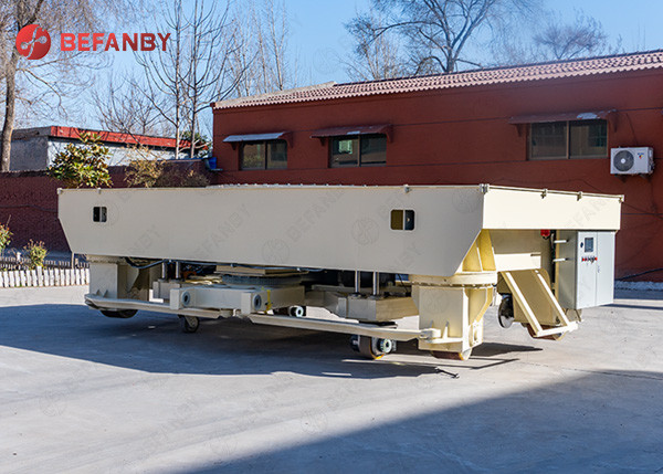 Manual Model Flatbed Material Transfer Carts Trailer For Concrete Floor Capacity 10tn