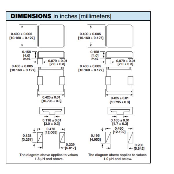 IHLP4040DZERR47M11 470nH Shielded Molded Inductor 30 A 1.68mOhm Max Nonstandard