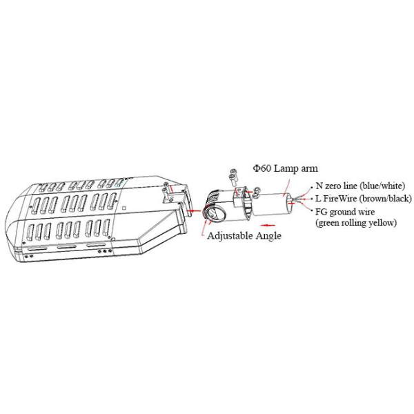 23250lm High Power LED Street Light 150w AC 90-305V Low Energy Consumption